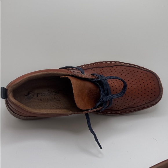 Rieker Men’s Brown Leather Lace-Up Comfort Shoes Wide Fit Perforated 43 US 10 - Picture 9 of 10